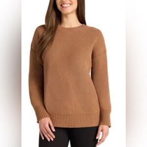 Matty M Women's Crewneck Brown Knit Sweater NWT